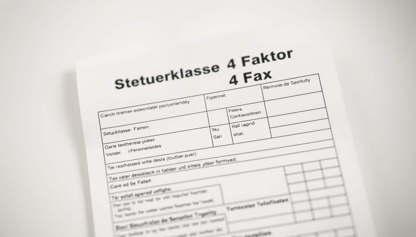 Was bedeutet Steuerklasse 4 mit Faktor?